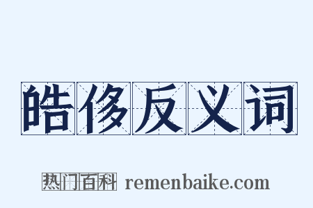 皓侈反义词是什么意思的图片